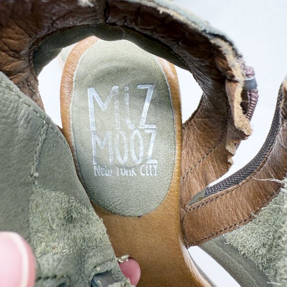 Miz Mooz Sage Green	Leather Sandals Women's Size EU 36/US Size 5.5-6 EUC - Picture 7 of 9